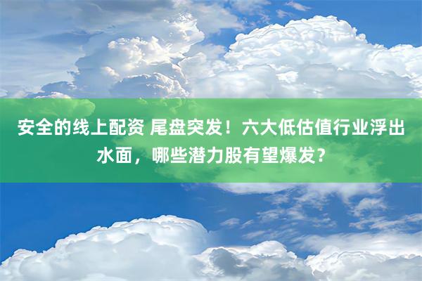 安全的线上配资 尾盘突发！六大低估值行业浮出水面，哪些潜力股有望爆发？