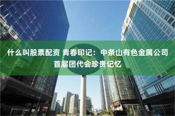 什么叫股票配资 青春印记：中条山有色金属公司首届团代会珍贵记忆