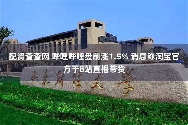 配资查查网 哔哩哔哩盘前涨1.5% 消息称淘宝官方于B站直播带货