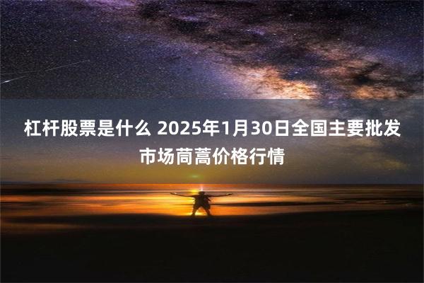 杠杆股票是什么 2025年1月30日全国主要批发市场茼蒿价格行情